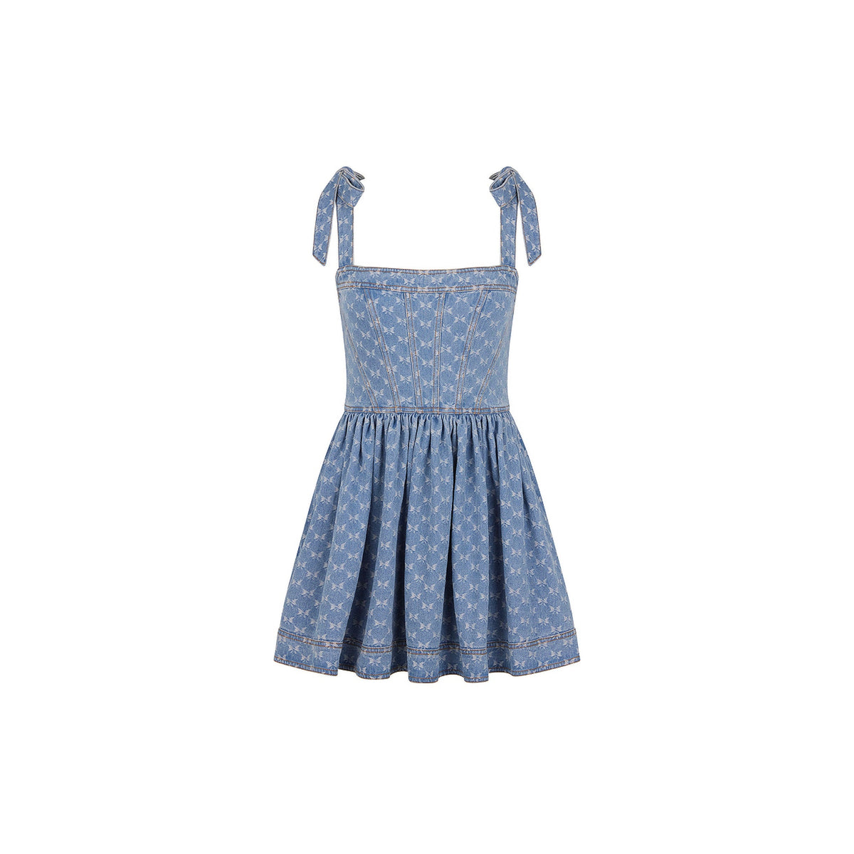 Ruffle Corset Mini Dress - Darling Denim
