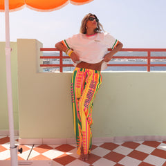 Drawstring Resort Pants - Sunshine Lover