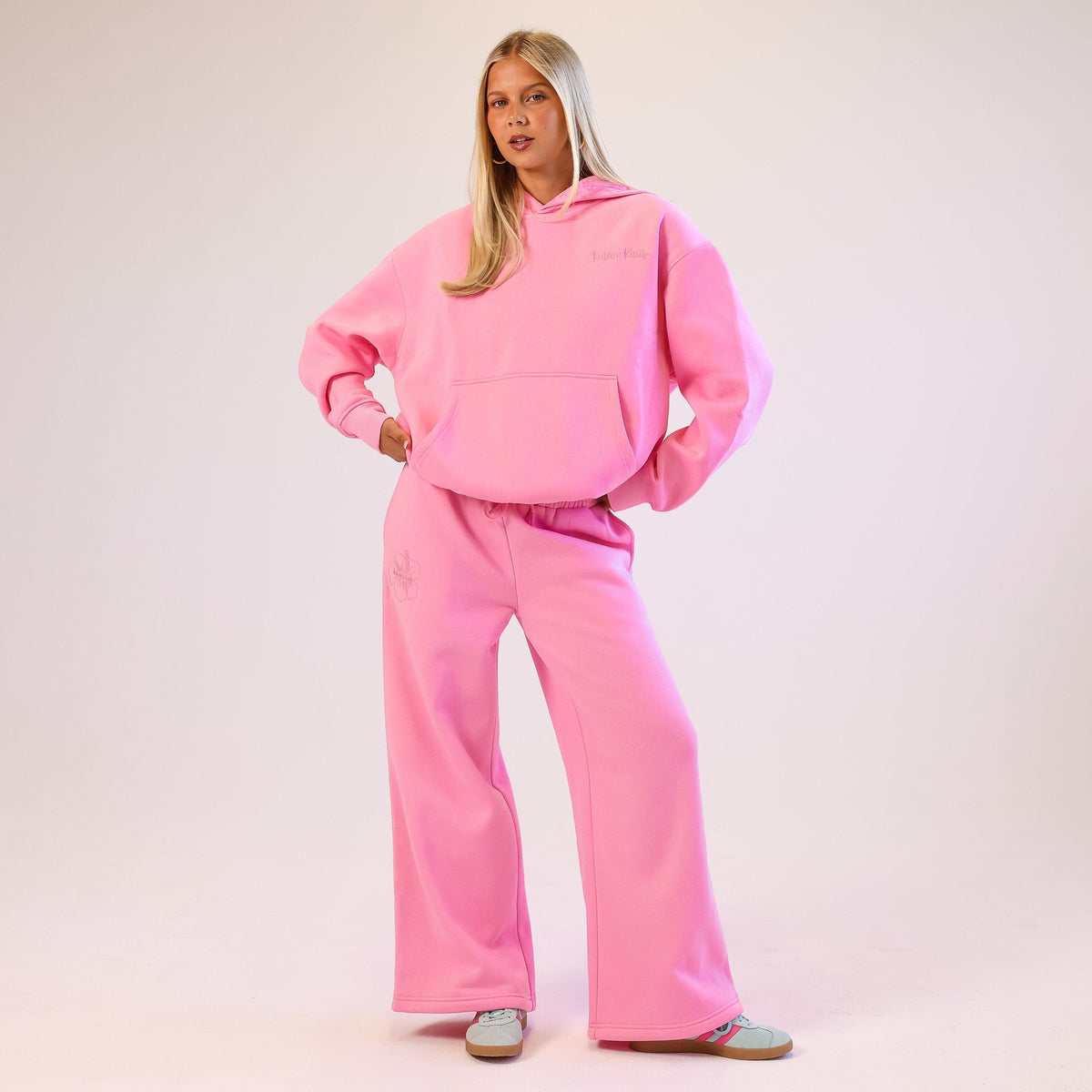Embroidered Hoodie - Powder Puff