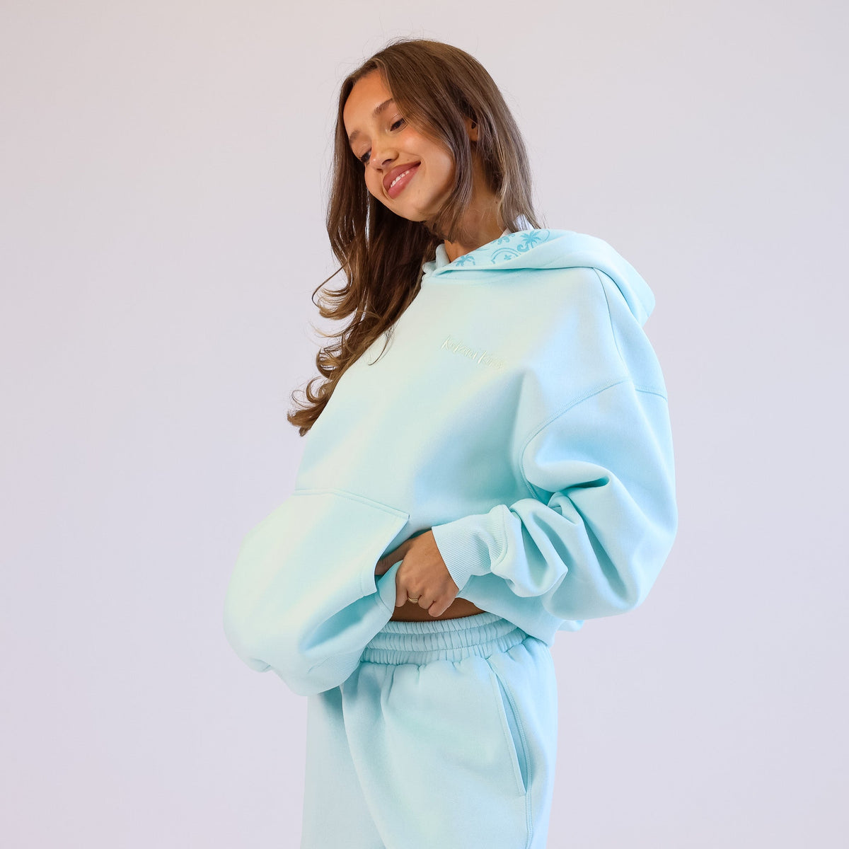 Embroidered Hoodie - Jelly Mint