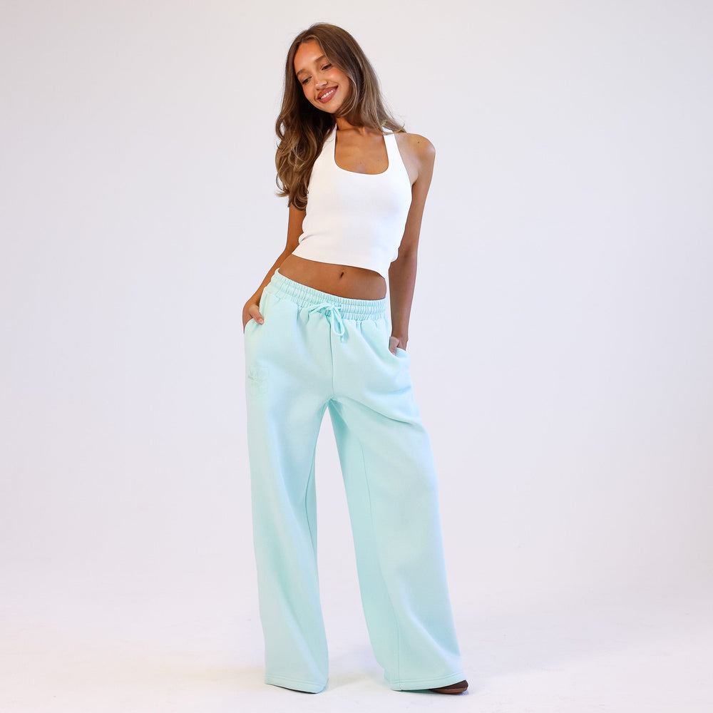 Embroidered Track Pants - Jelly Mint