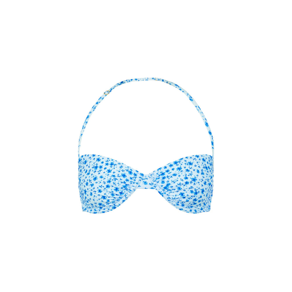 Retro Balconette Bra Bikini Top - Dream Flower