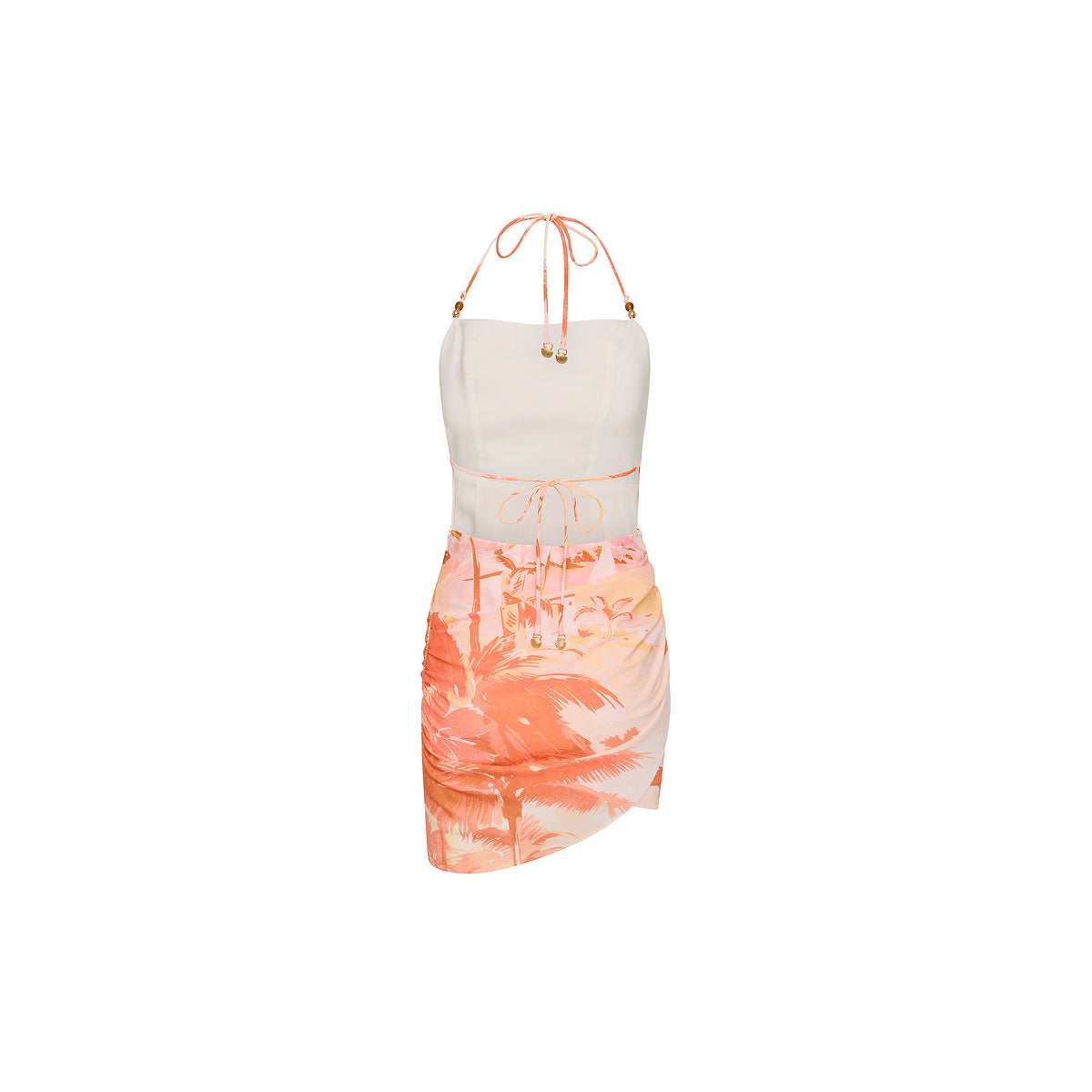 Ruched Side Mini Dress - Wild Skies