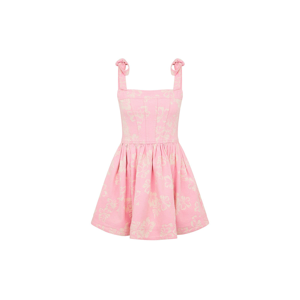 Ruffle Corset Mini Dress - Pixie Denim