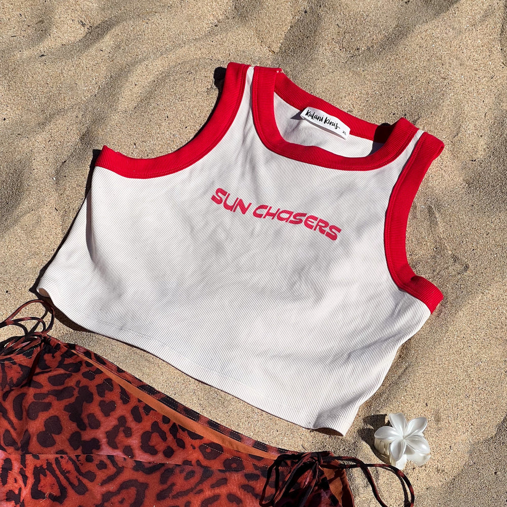 Bind Crop Tank Top - Samba Berry