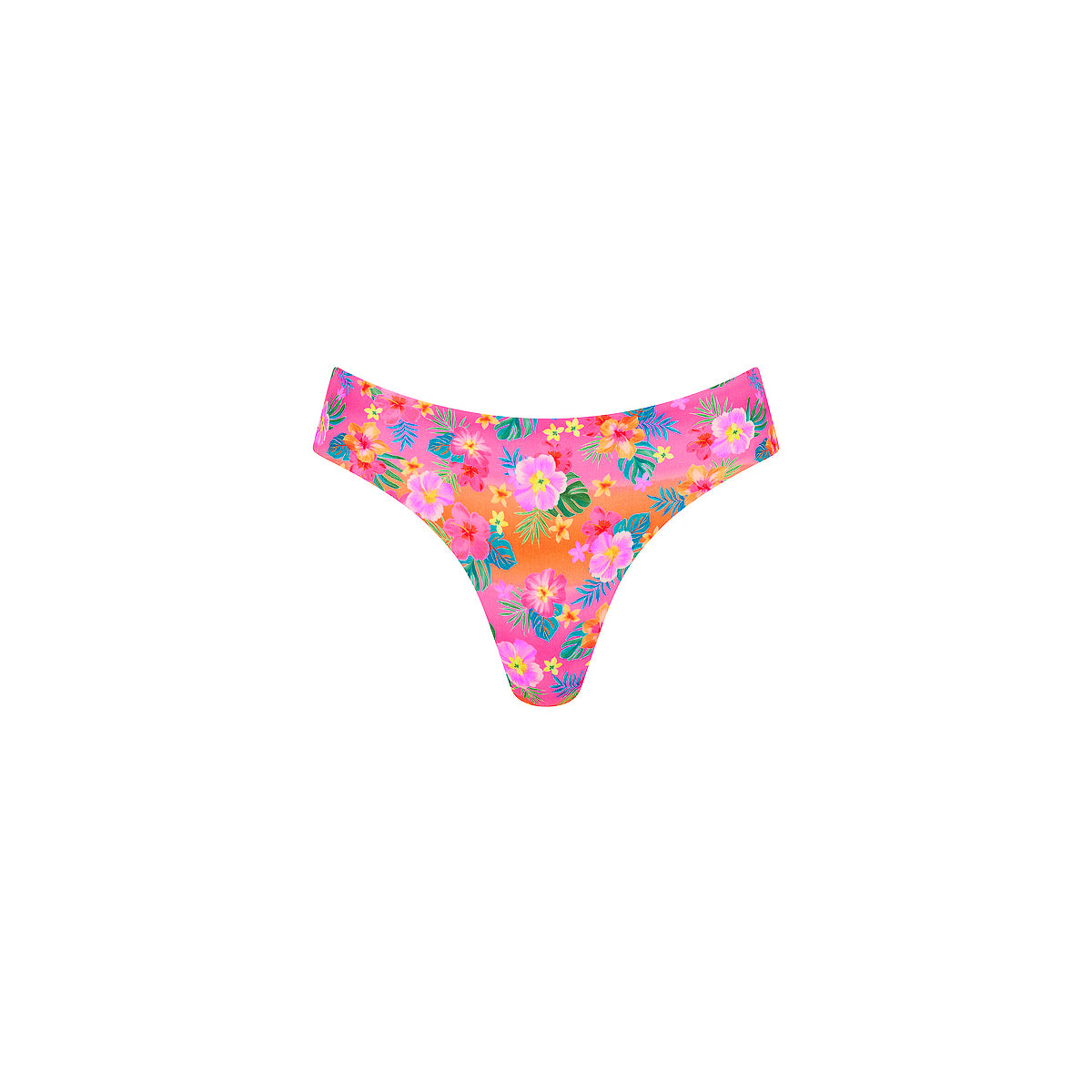 Lettuce Frill Thong Bikini Bottom - Summer Glow