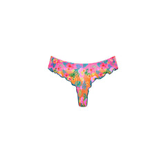 Lettuce Frill Thong Bikini Bottom - Summer Glow