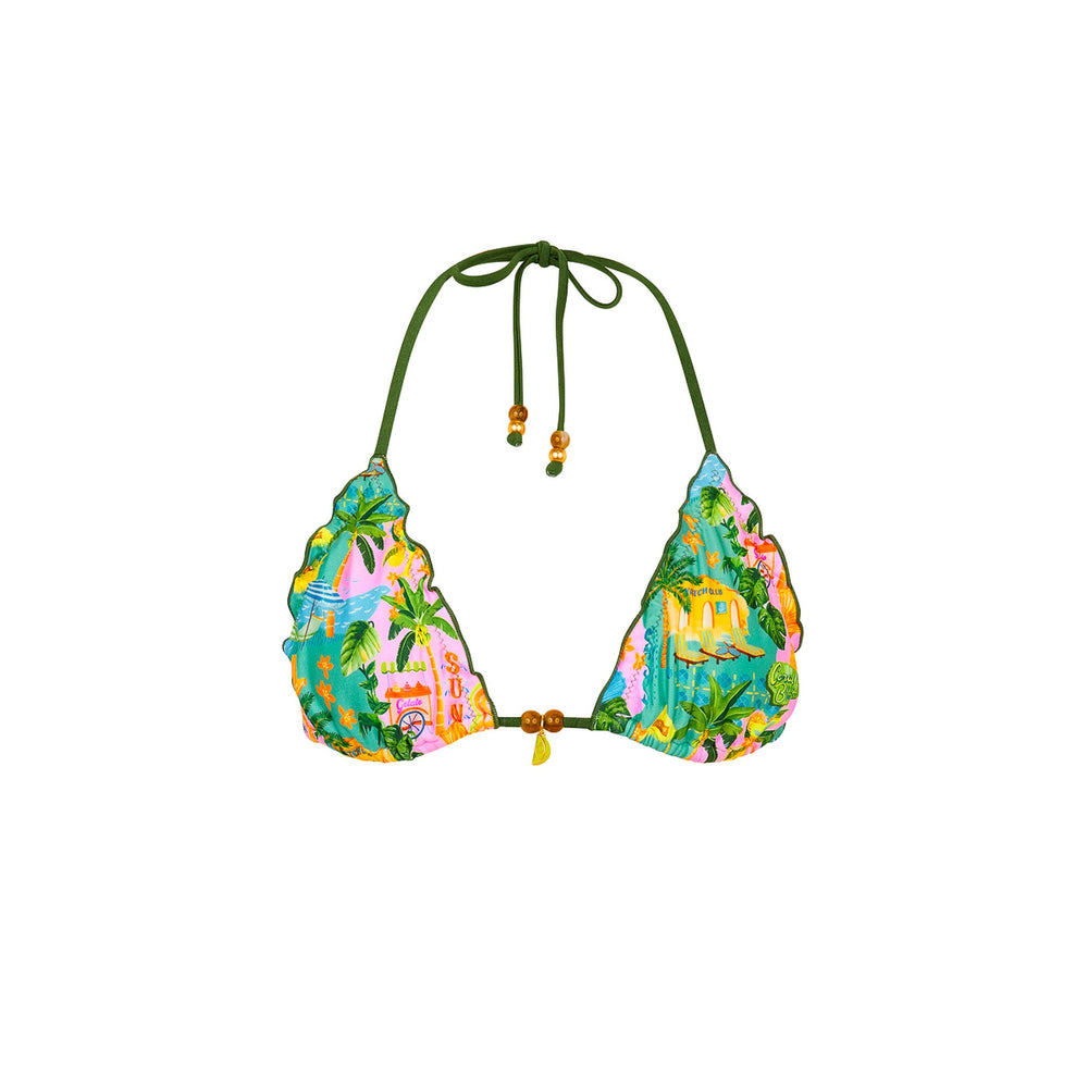 Lettuce Edge Bralette Bikini Top - Sunlit Spritz