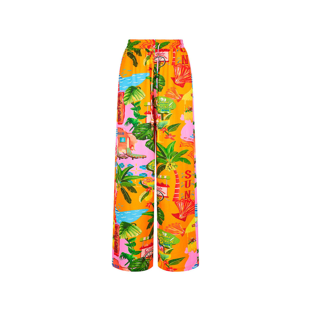 Drawstring Summer Pants - Sunlit Spritz