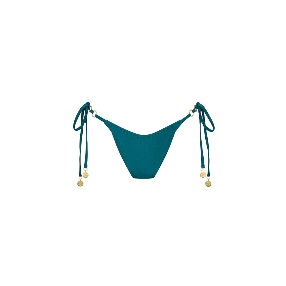 Trio Ring Cheeky Tie Bikini Bottom - Laguna Haze