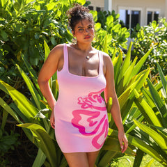 Knit Mini Dress - Island Bloom