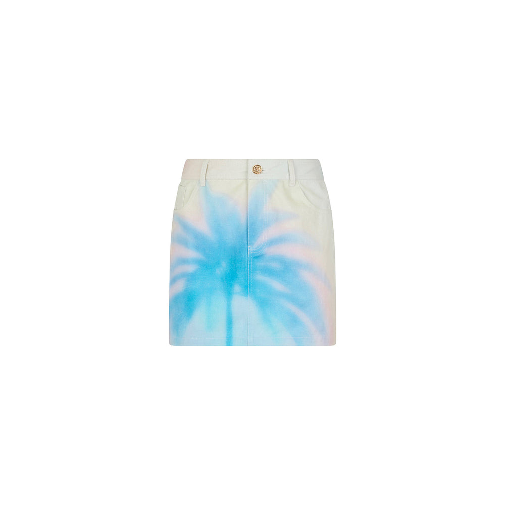 Printed Mini Skirt - Salt Breeze