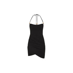 Ruched Side Mini Dress - Twilight Black