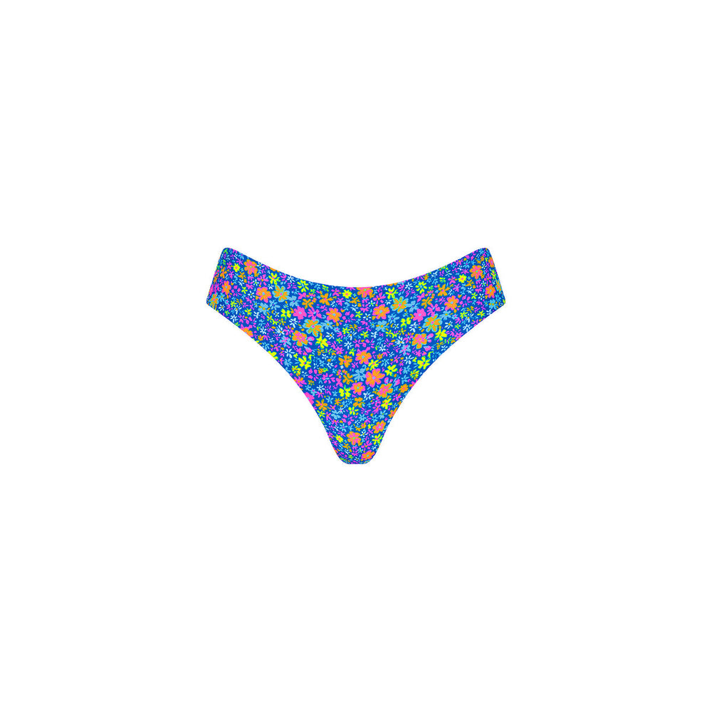 Mid-Rise Brazilian Bikini Bottom - Electric Bloom