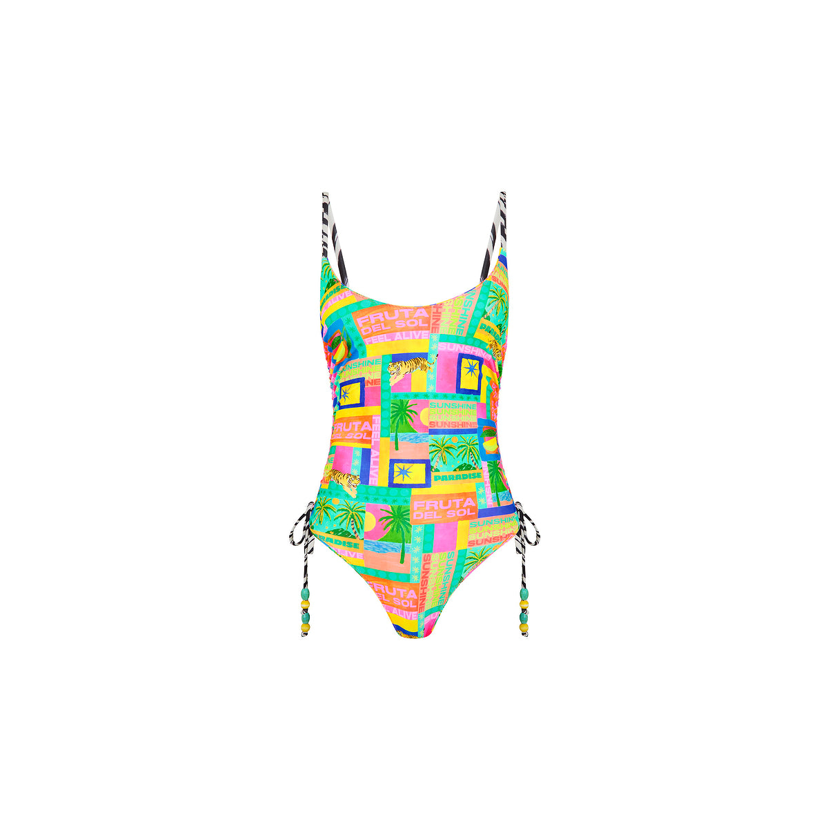Ruched Tie Side Cheeky One Piece - Sun Honey