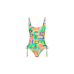 Ruched Tie Side Cheeky One Piece - Sun Honey