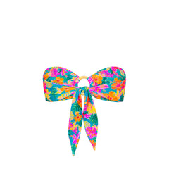 Strapless Bandeau Bikini Top - Paradise Pop