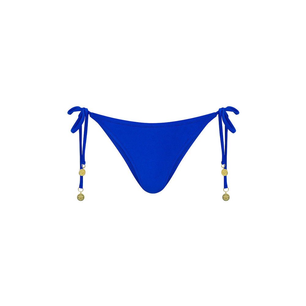 Full Coverage Tie Bikini Bottom - Blue Lagoon
