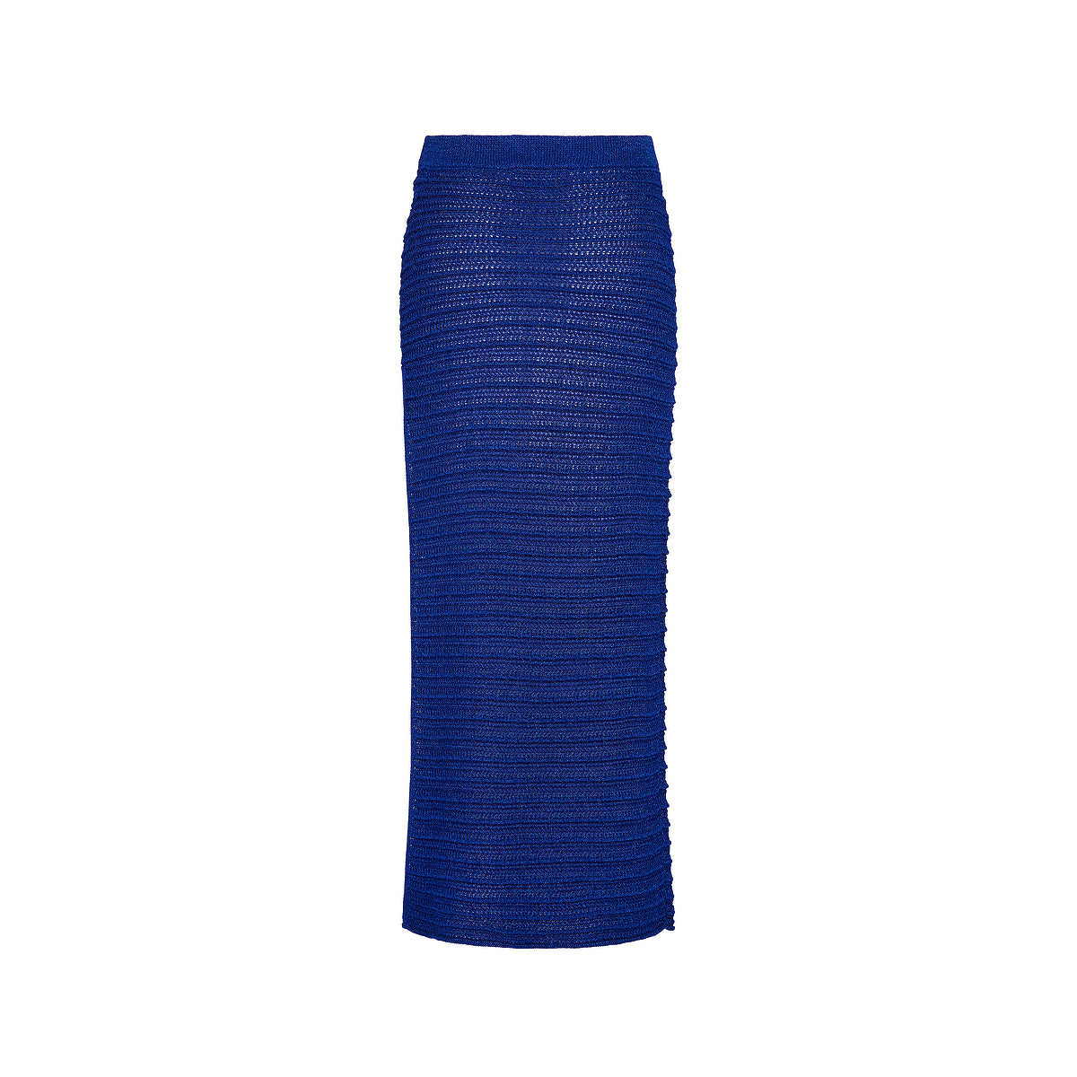 Metallic Knit Maxi Skirt - Blue Lagoon