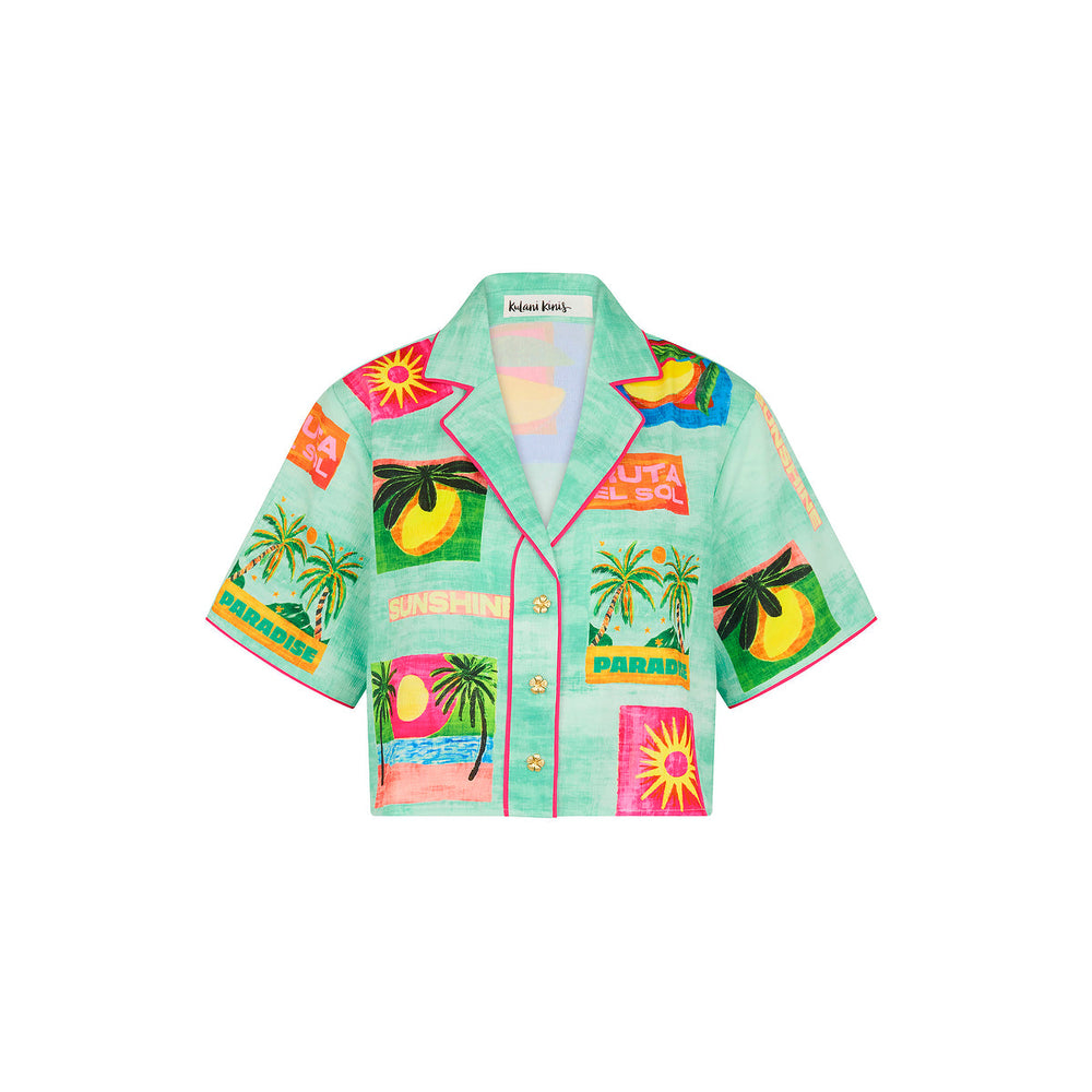 Short Sleeve Summer Shirt - Ocean Honey