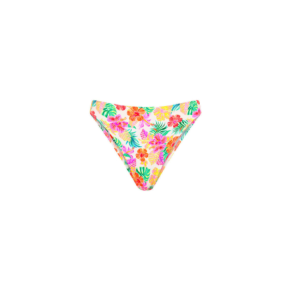 High Leg Full Vintage Bikini Bottom - Island Escape
