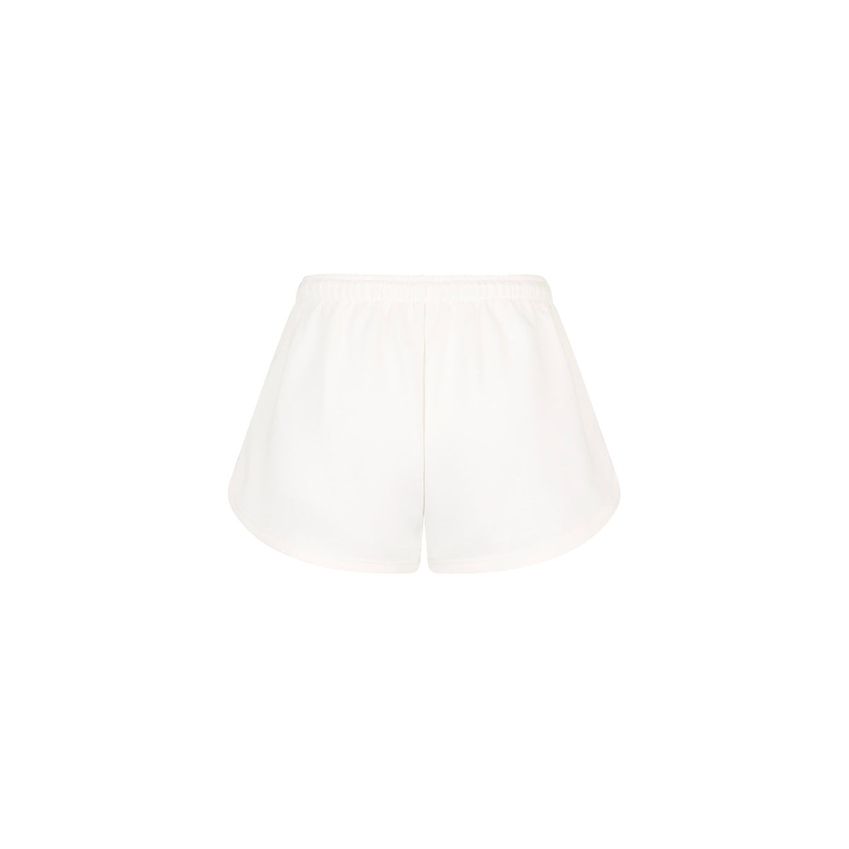 Embroidered Track Shorts - Whipped White