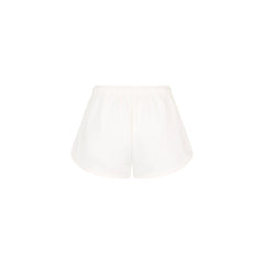 Embroidered Track Shorts - Whipped White