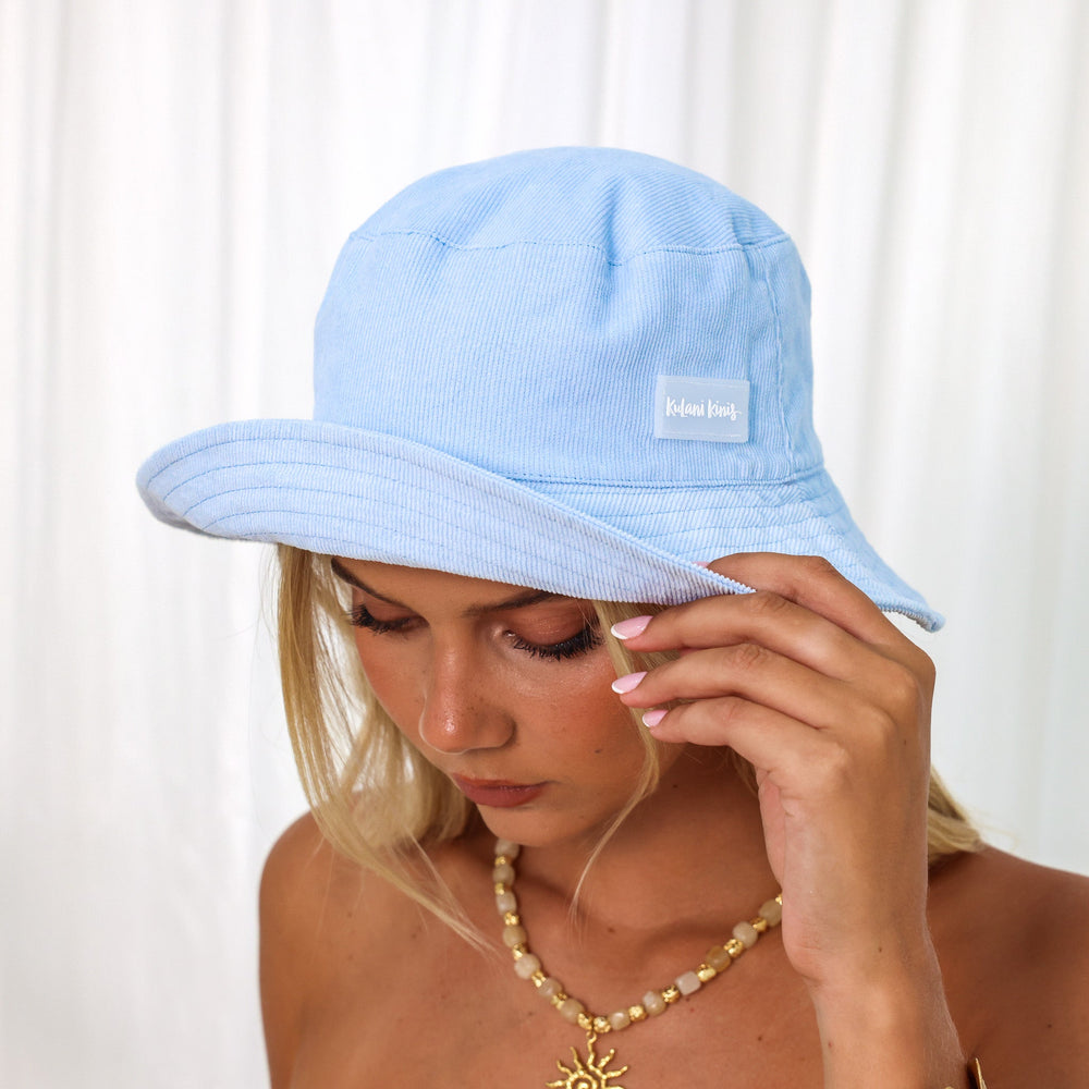 Corduroy Bucket Hat - Blue Oasis