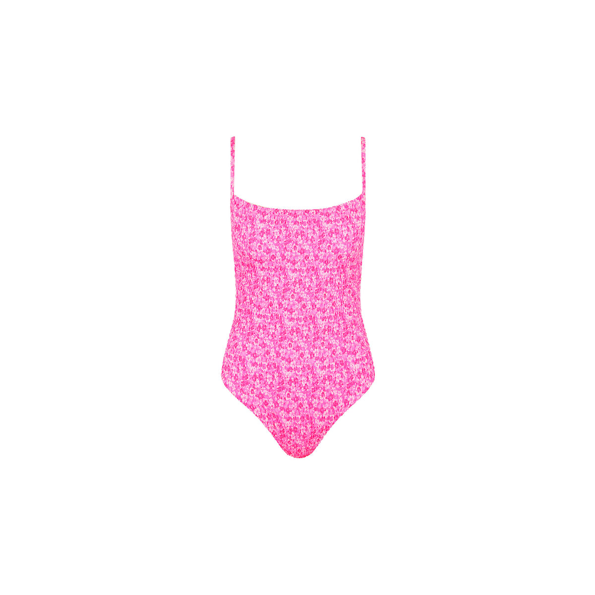 Shirred Low Back One Piece - Berry Burst