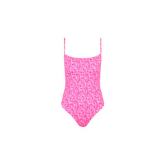 Shirred Low Back One Piece - Berry Burst