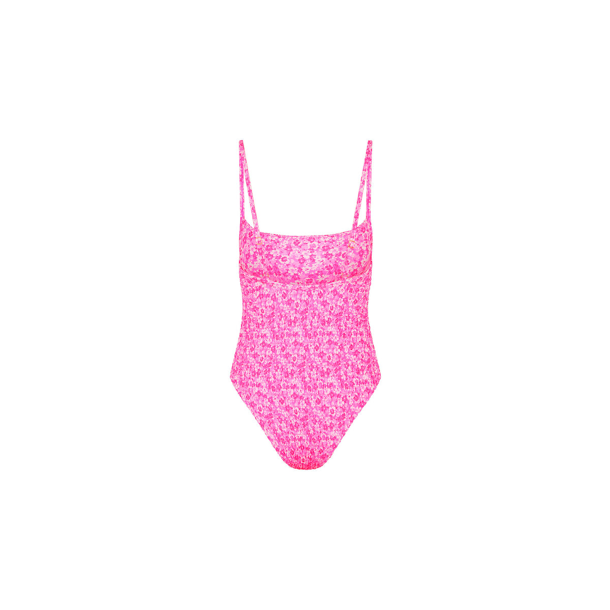 Shirred Low Back One Piece - Berry Burst