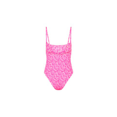 Shirred Low Back One Piece - Berry Burst
