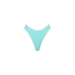 High Leg Thong Bikini Bottom - Calypso Blue