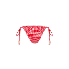 Scallop Crochet Cheeky Tie Bikini Bottom - Strawberry Siesta