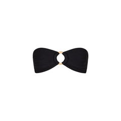 Strapless Bandeau Bikini Top - Pitch Black