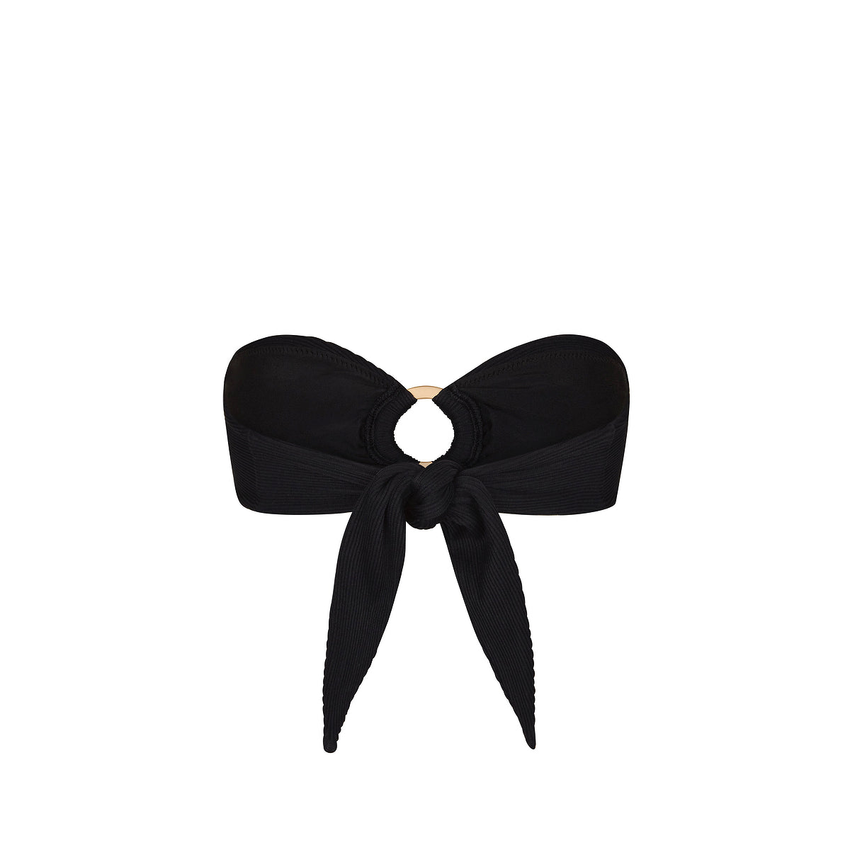 Strapless Bandeau Bikini Top - Pitch Black