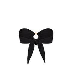 Strapless Bandeau Bikini Top - Pitch Black