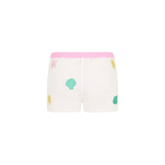 Embroidered Knit Shorts - Seashell Springs