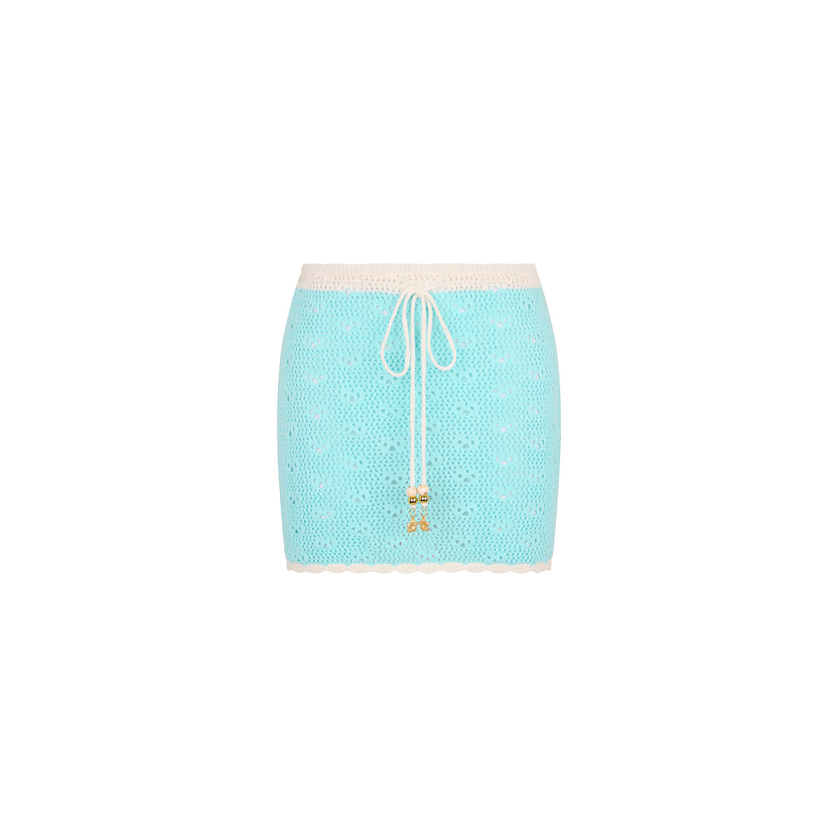 Seaside Knit Mini Skirt - Pretty Blue