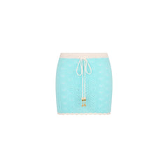 Seaside Knit Mini Skirt - Pretty Blue